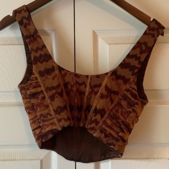 XS - Zara Abstract Corset Top - Picture 2 of 7